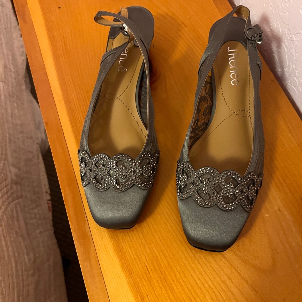J.Renee Silver Embellished Heels